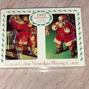 Coca-Cola 1993 Limited Playing Cards In Decorative Tin Santa Claus Theme